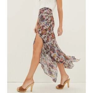 Veronica Beard Mac Handkerchief Midi Skirt Floral Multi 12